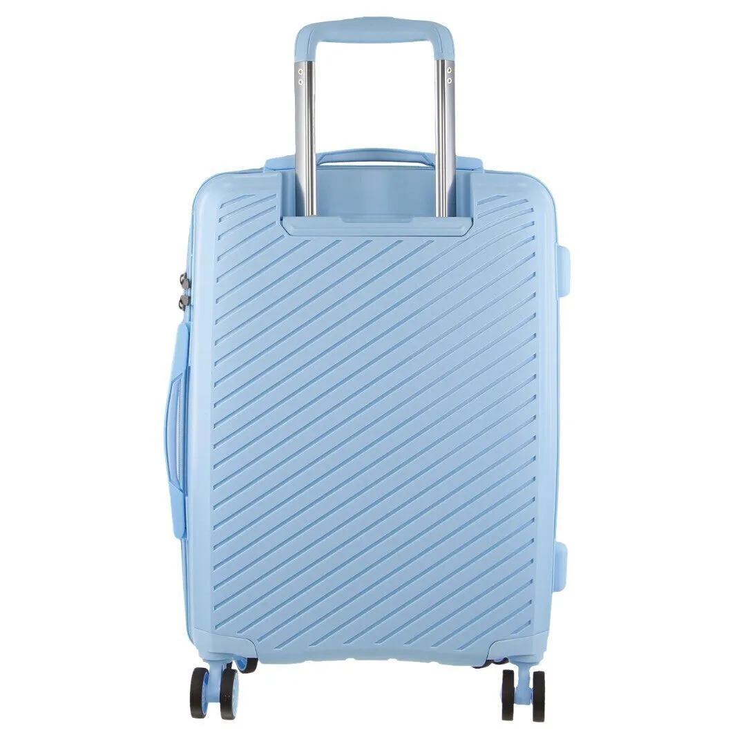 Pierre Cardin Inspired Milleni Luggage Bag Large in Blue   FREE Milleni Backpack