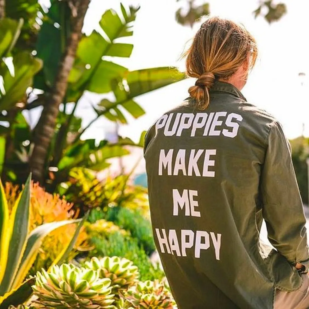 Puppies Club Military Button Up