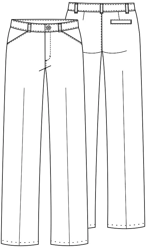 Real School Girls Flat Front Pants #61073