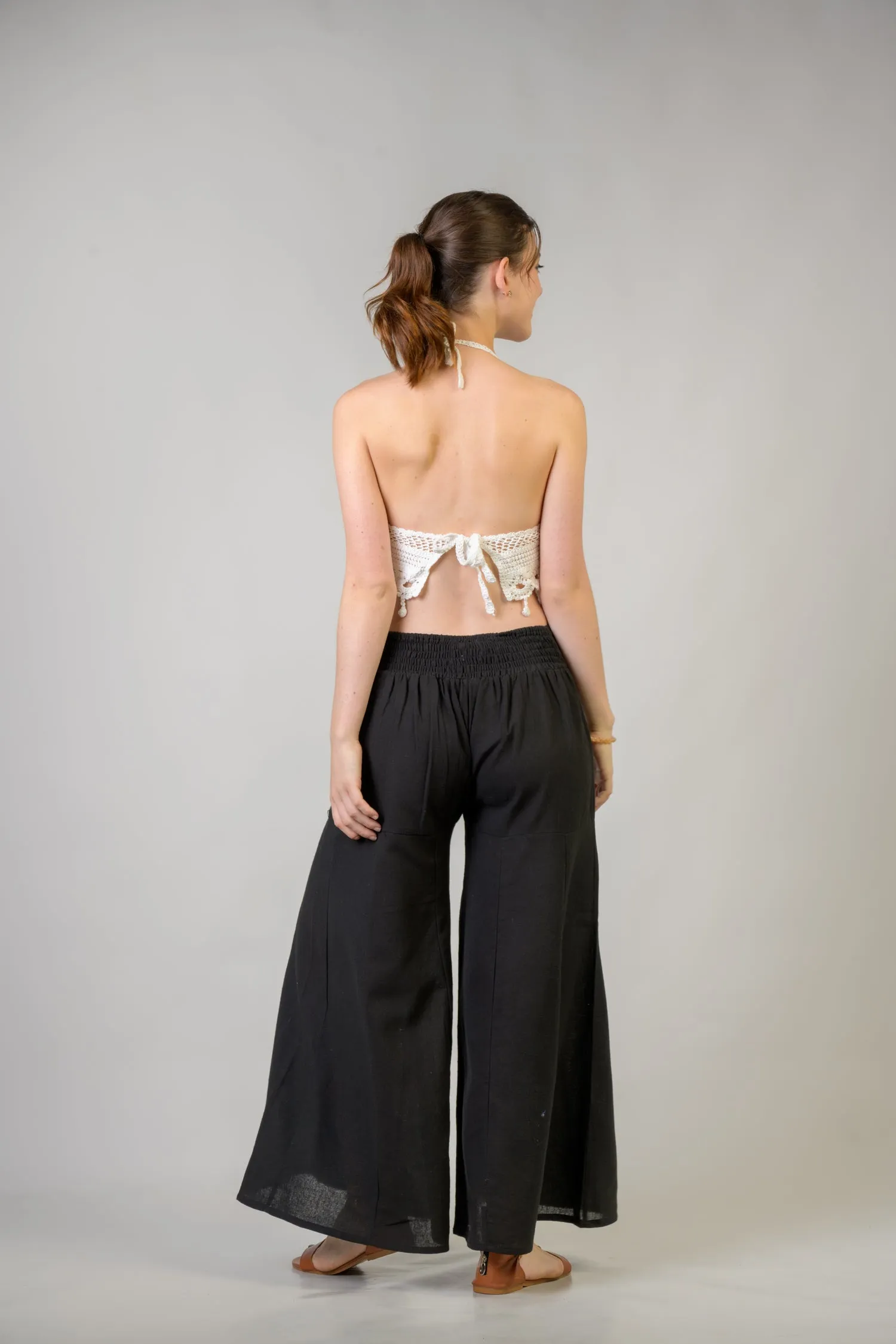 Rhea Solid Wide Leg Pants