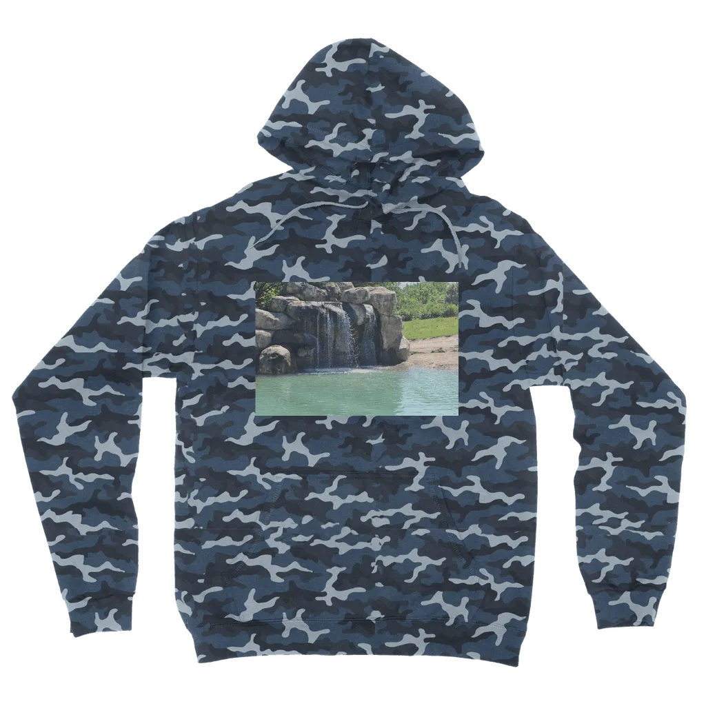 Rock Waterfall Camouflage Adult Hoodie
