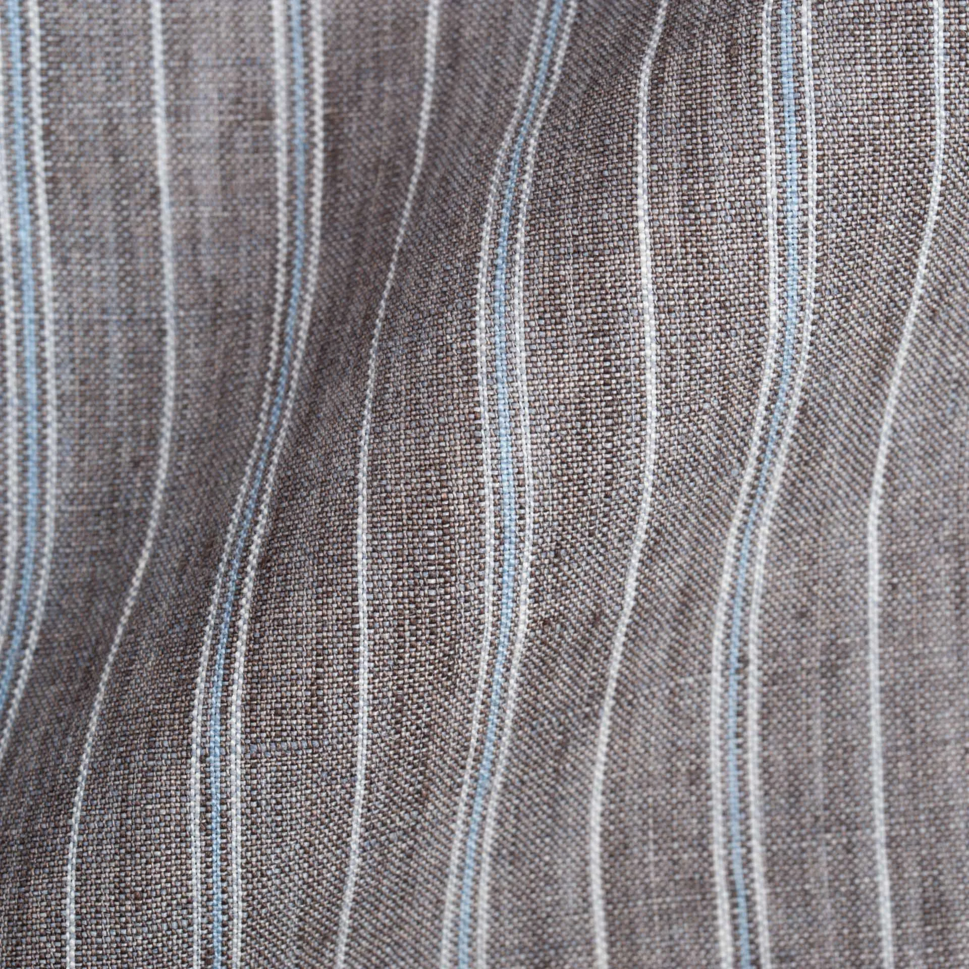 SARTORIA CASTANGIA Gray Striped Linen Flat Front Dress Pants EU 56 NEW US 40