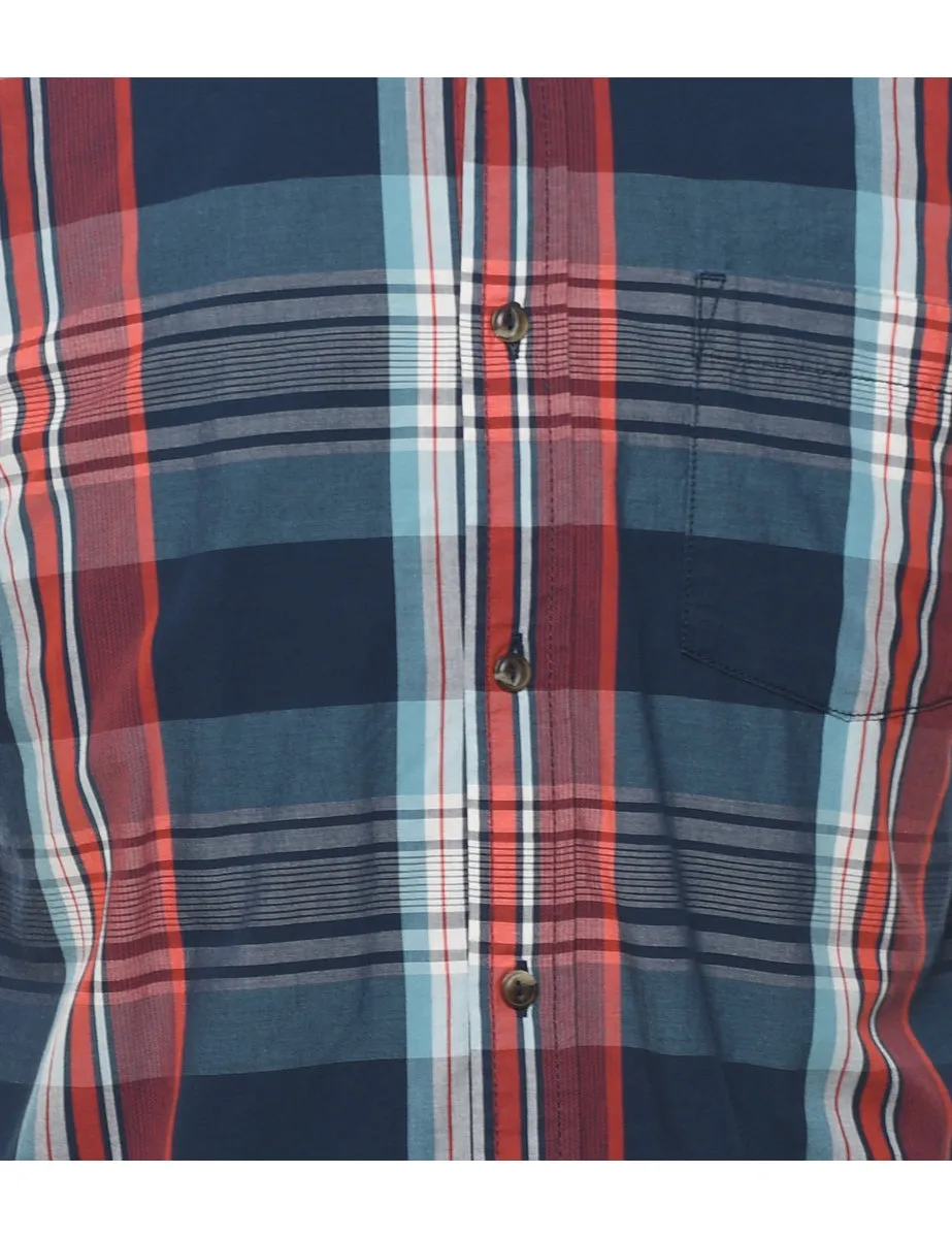 The North Face Grey, Red & White Checked Shirt - M