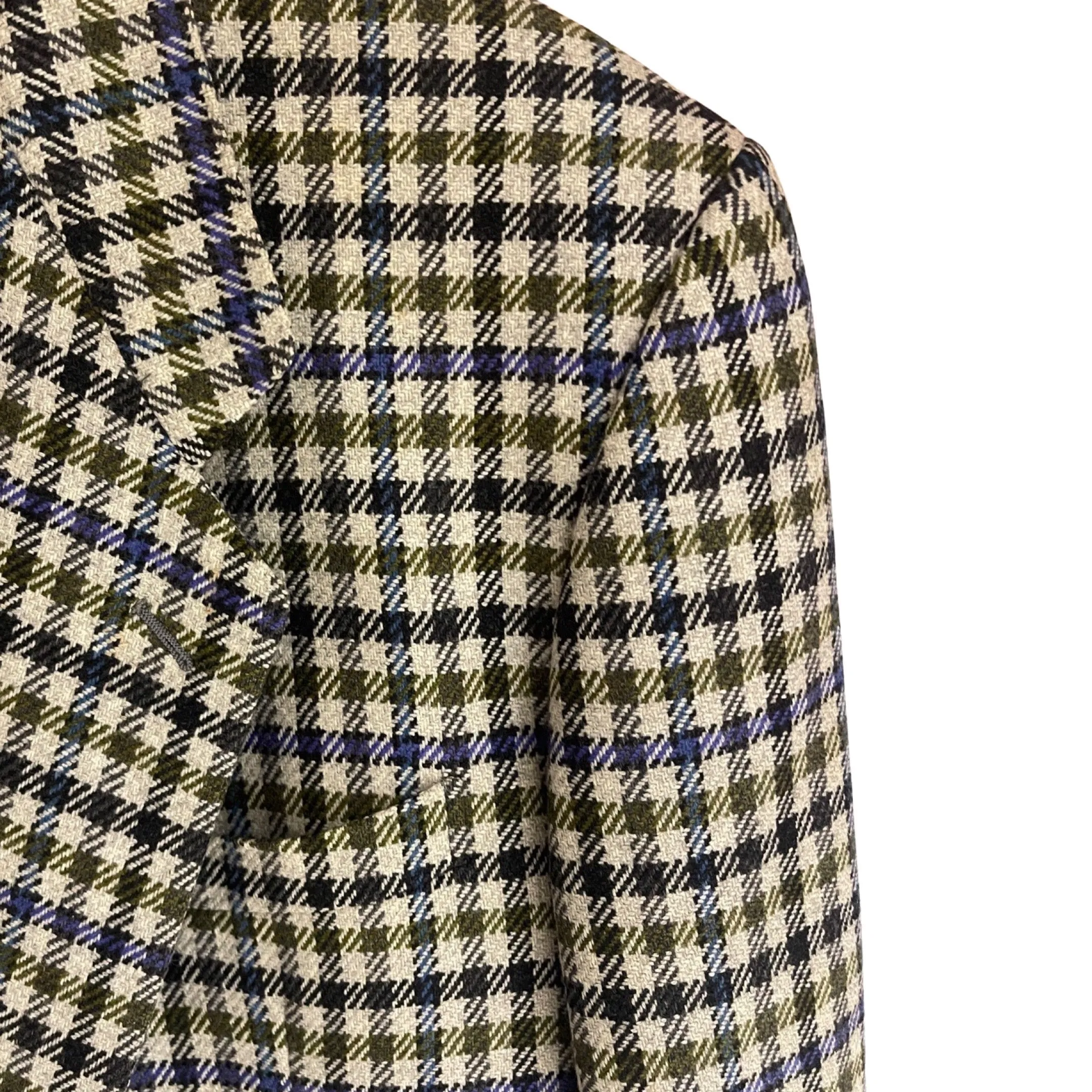 Wool check blazer by YSL.